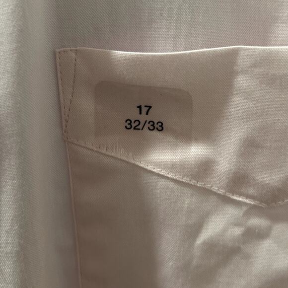 Club Room Mens Regular Fit Performance Shirt Size 17 (32/33) Stretch 100% Cotton - Picture 7 of 8